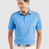 Men johnnie-O Polos | Claro Printed Jersey Performance Polo Maliblu