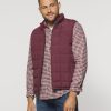 Men johnnie-O Vests | Enfield Zip Front Quilted Puffer Vest Merlot