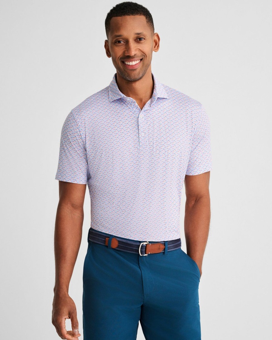 Men johnnie-O Polos | Forbes Printed Featherweight Performance Polo Maliblu