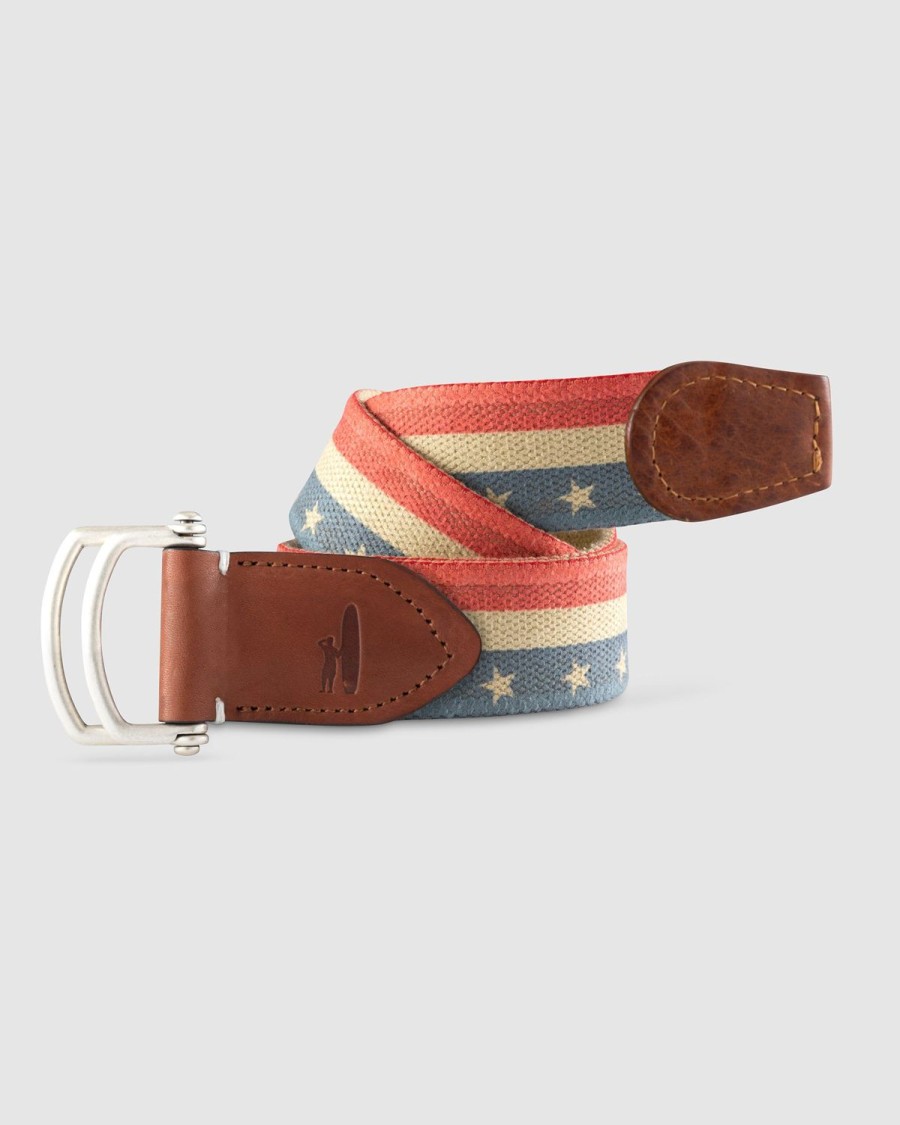 Men johnnie-O Belts | Usa Belt Red And Navy