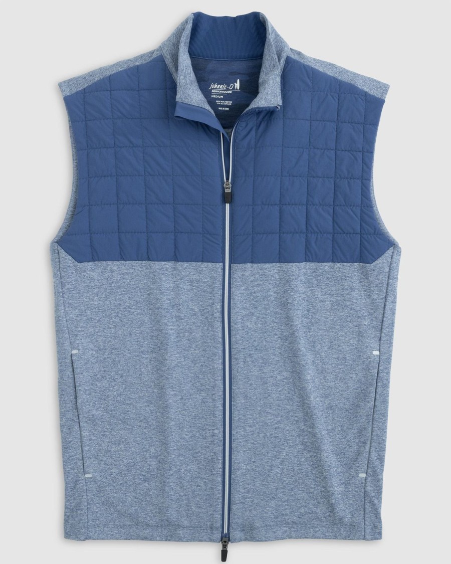 Men johnnie-O Vests | Lovett Mixed Media Performance Vest Lake