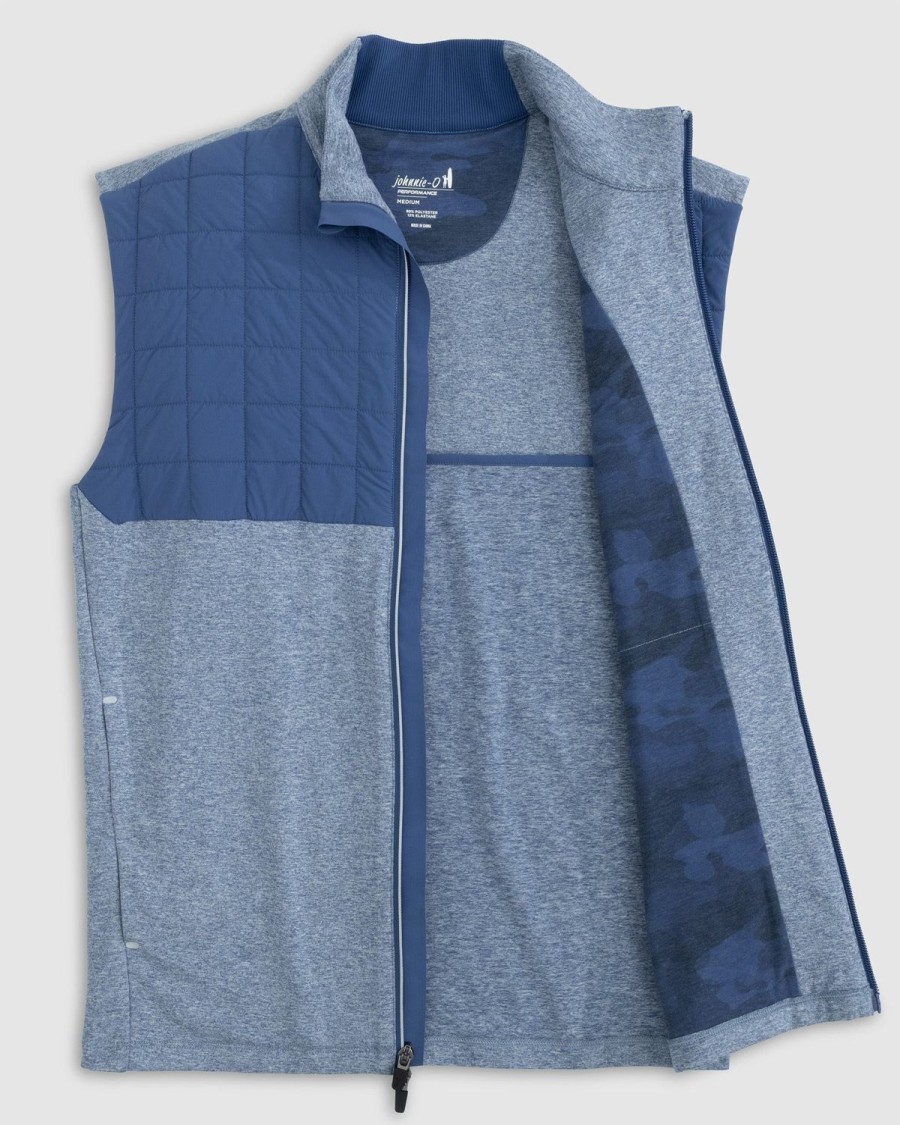 Men johnnie-O Vests | Lovett Mixed Media Performance Vest Lake