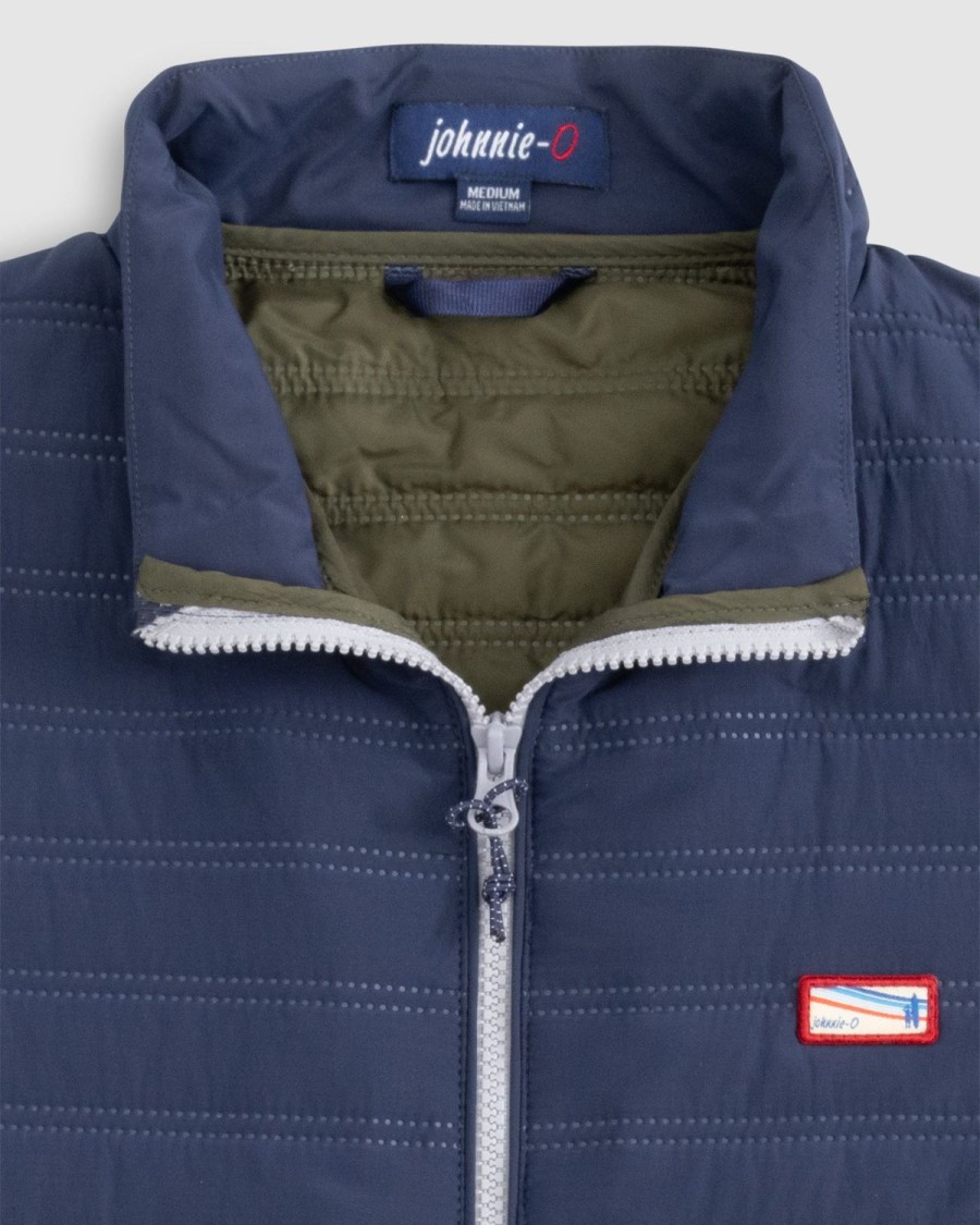 Men johnnie-O Vests | Hatteras Quilted Puffer Vest Admiral