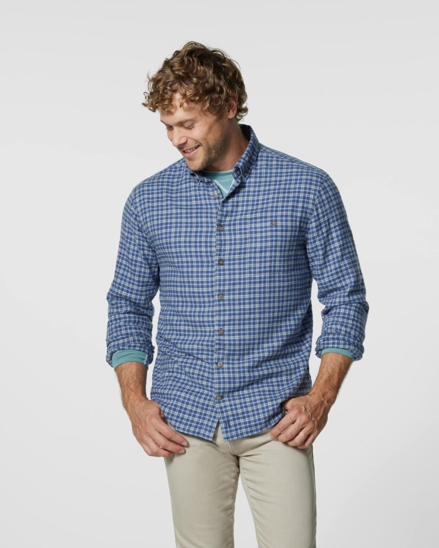 Men johnnie-O Button Up Shirts | Richland Hangin' Out Button Up Shirt Wake