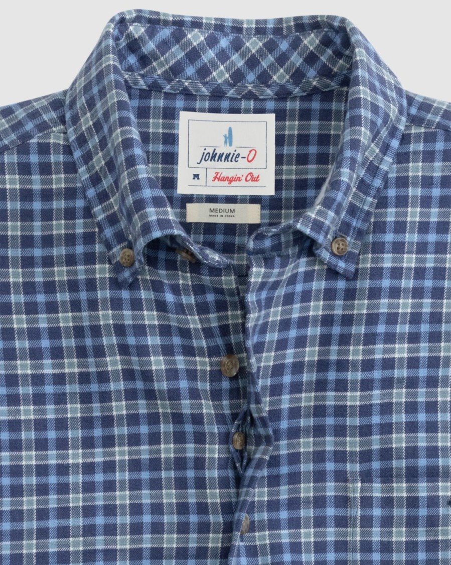 Men johnnie-O Button Up Shirts | Richland Hangin' Out Button Up Shirt Wake