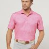 Men johnnie-O Polos | Gibson Printed Jersey Performance Polo Azalea