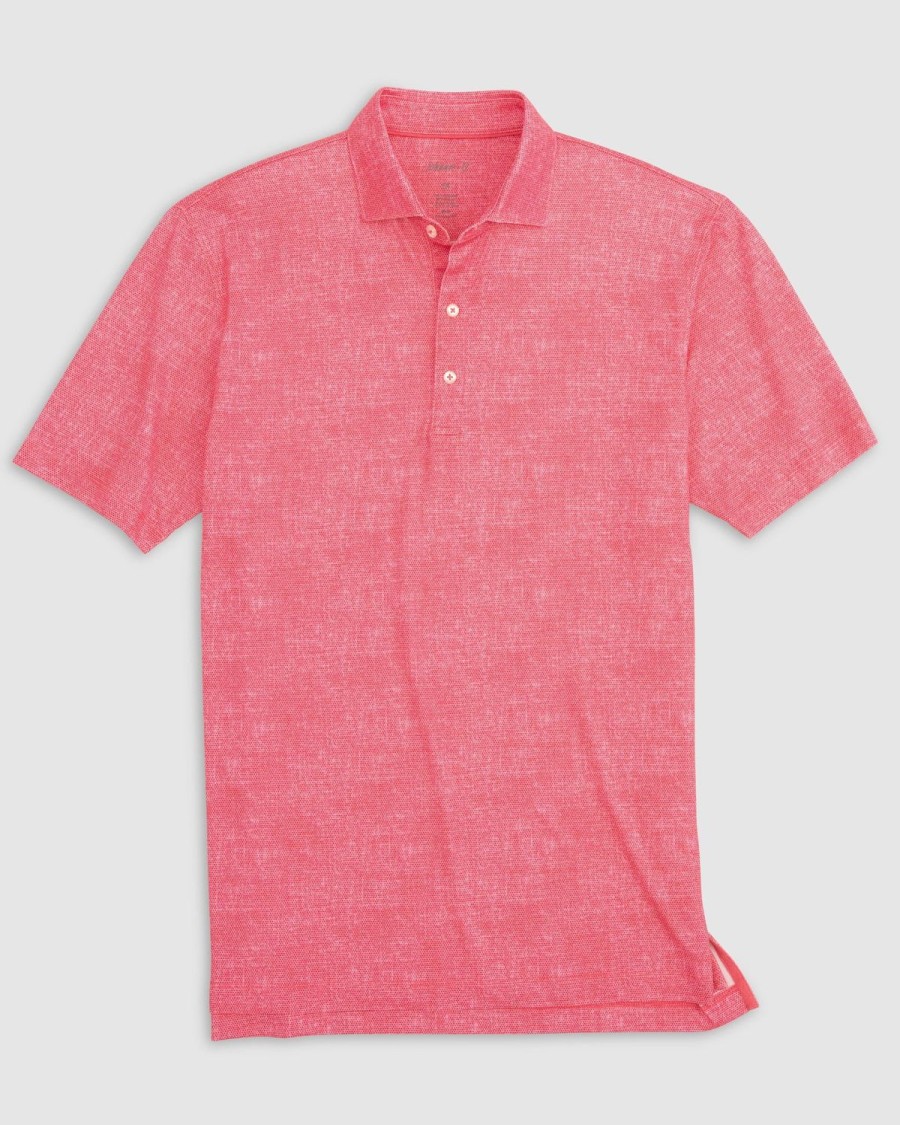 Men johnnie-O Polos | Gibson Printed Jersey Performance Polo Azalea