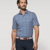 Men johnnie-O Polos | Betts Printed Top Shelf Performance Polo Lake