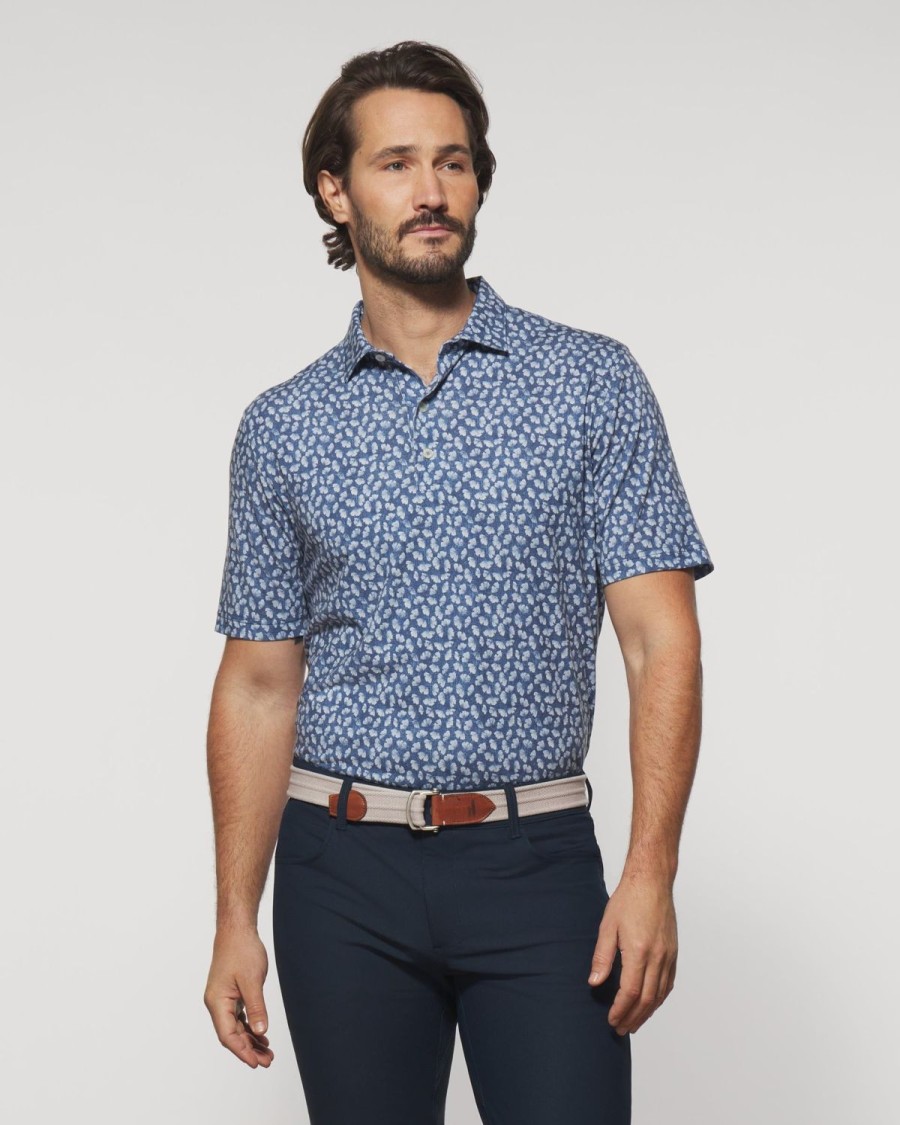 Men johnnie-O Polos | Betts Printed Top Shelf Performance Polo Lake