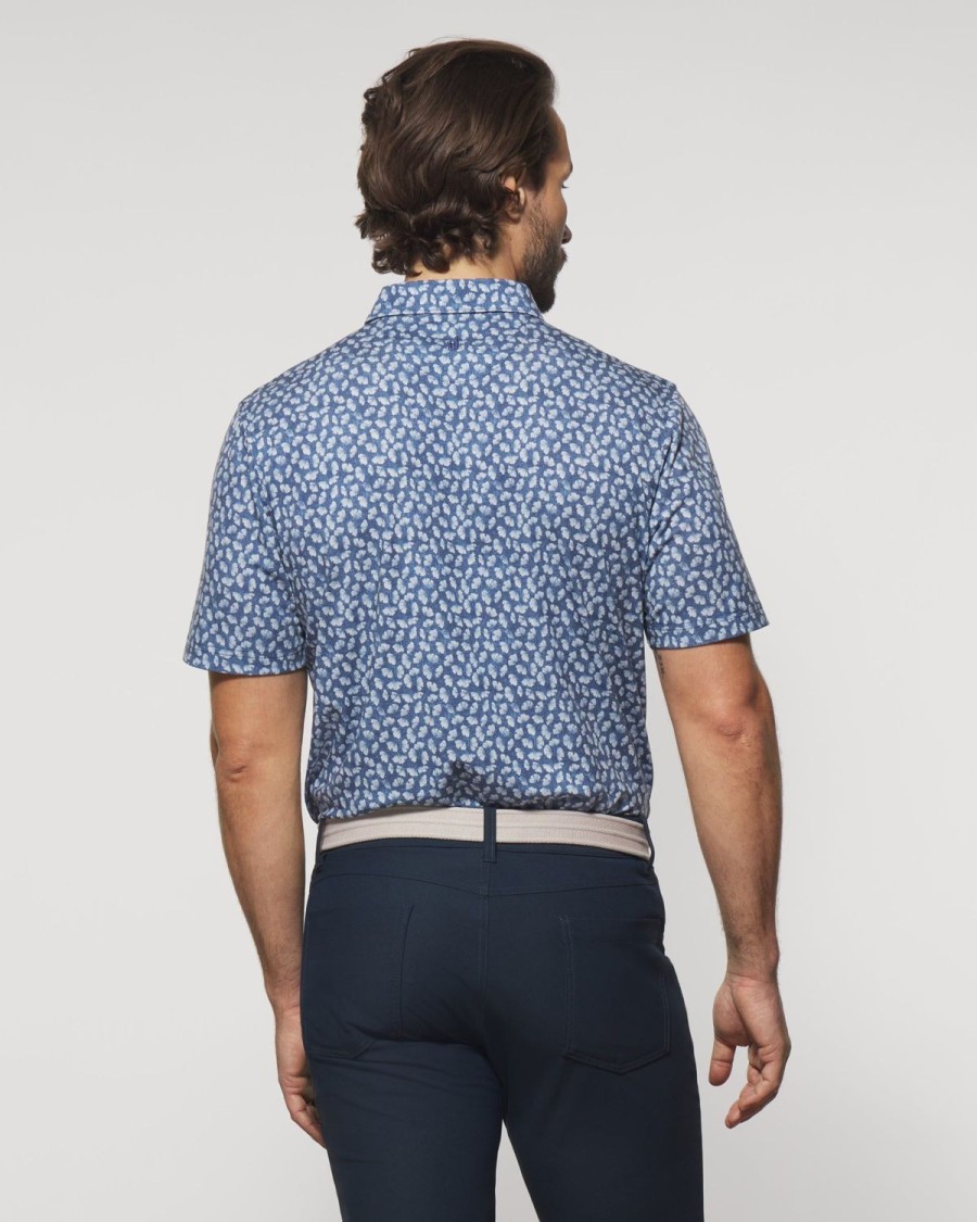 Men johnnie-O Polos | Betts Printed Top Shelf Performance Polo Lake