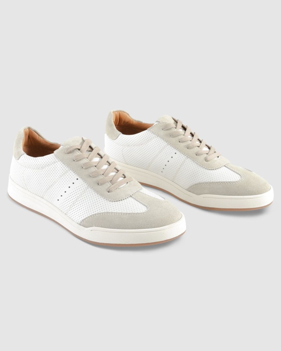 Men johnnie-O | Topspin Leather Sneaker White