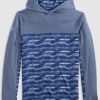 Kids johnnie-O T-Shirts | Braden Jr. Camo Performance Hoodie Navy