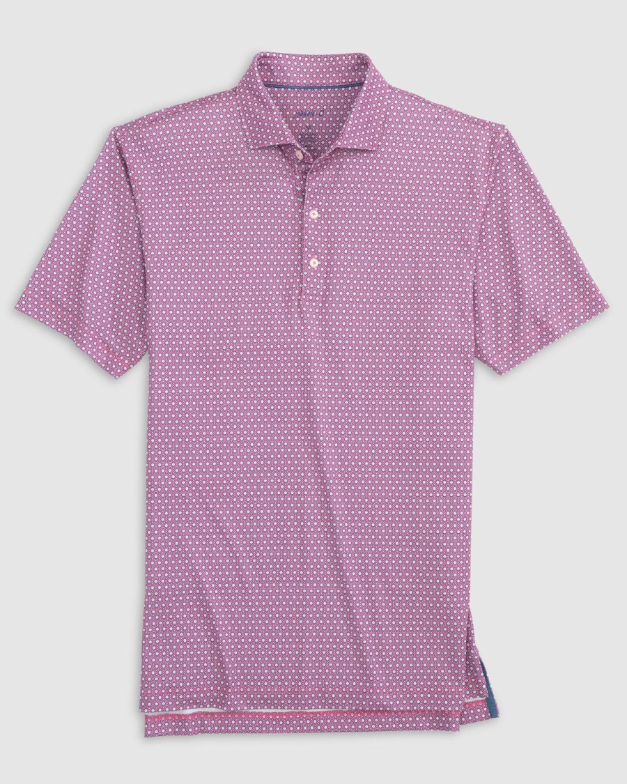 Men johnnie-O Polos | Big & Tall Brett Printed Jersey Performance Polo Hibiscus