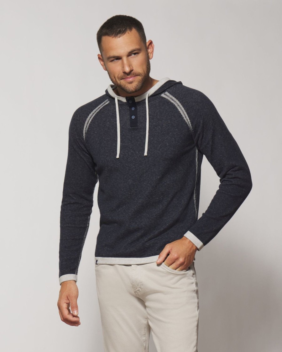 Men johnnie-O Sweaters | Jeremy Cashmere Blend Hoodie Sweater Twilight