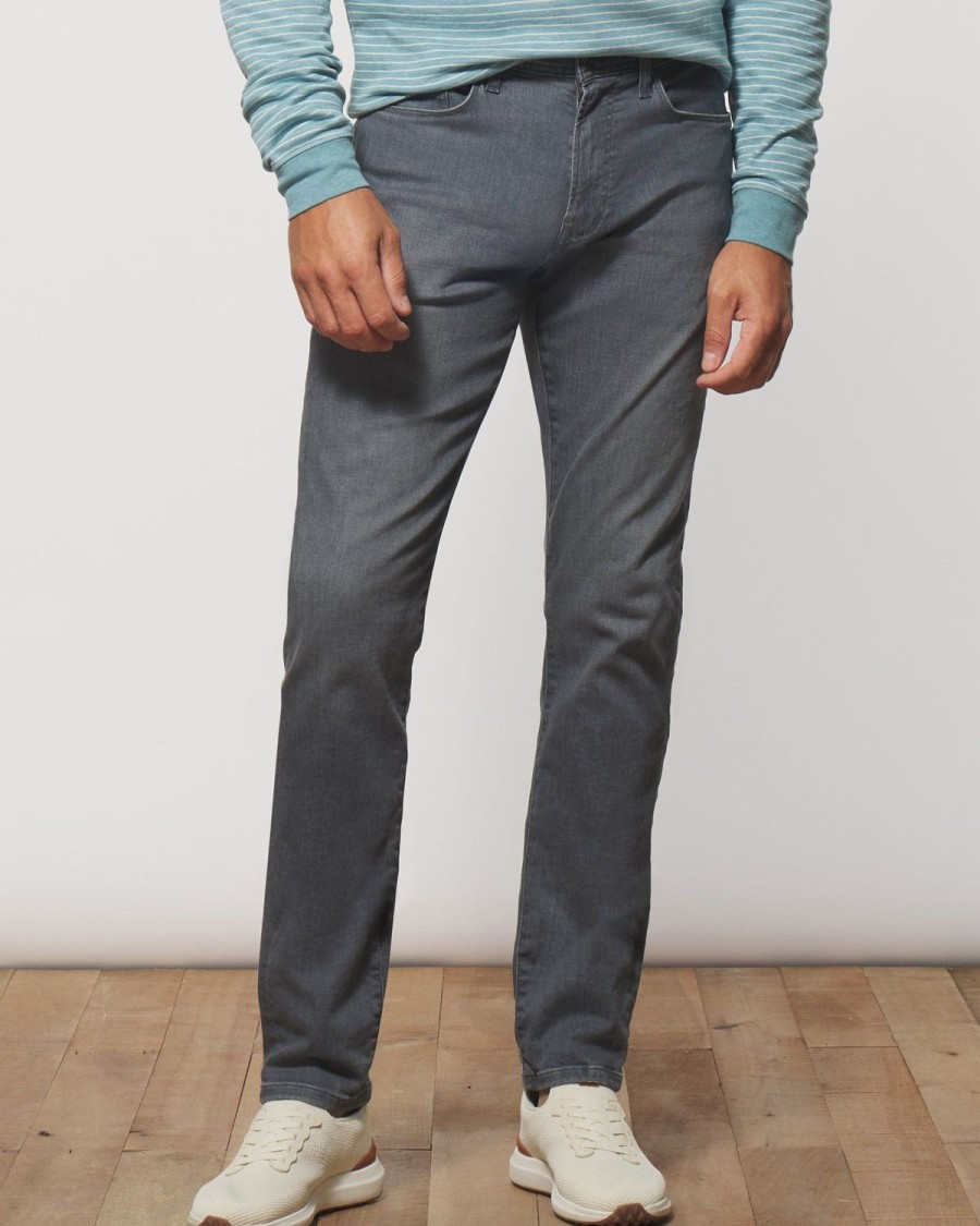 Men johnnie-O Pants | Vinny Stretch 5-Pocket Jean Light Gray