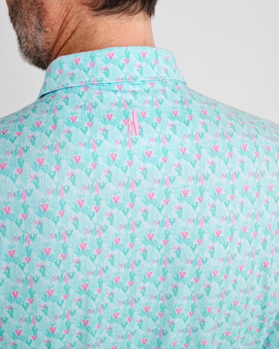 Men johnnie-O Polos | Spike Printed Featherweight Performance Polo Caicos