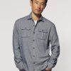 Men johnnie-O Jackets | Carl Stretch Flannel Lodge Shirt Twilight