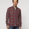 Men johnnie-O Jackets | Walton Stretch Flannel Lodge Shirt Charcoal