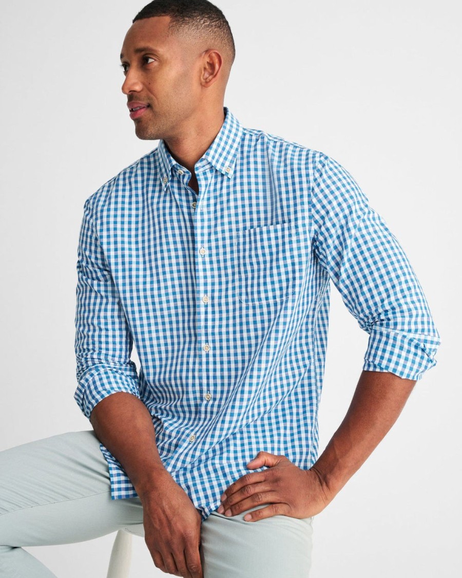 Men johnnie-O Button Up Shirts | Abner Hangin' Out Button Up Shirt Oceanside