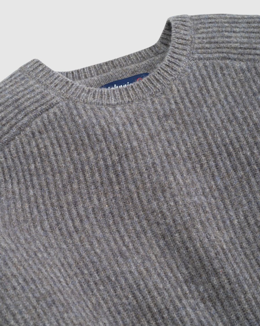 Men johnnie-O Sweaters | Mcgraw Merino Blend Crewneck Sweater Dark And Stormy