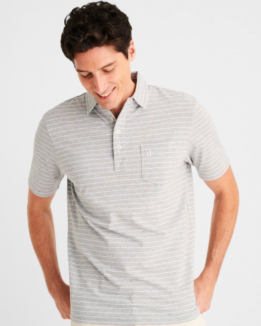 Men johnnie-O Polos | The Original Polo - Neese Stripe Heather Gray