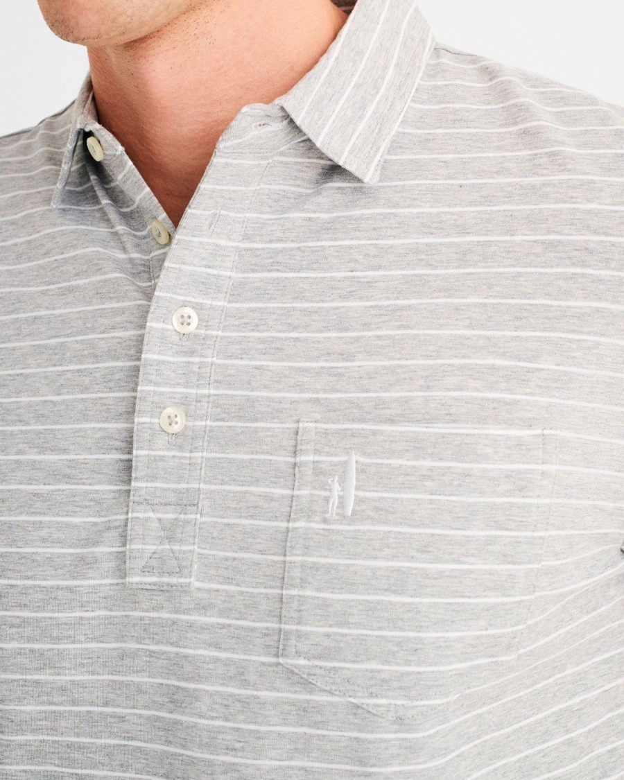 Men johnnie-O Polos | The Original Polo - Neese Stripe Heather Gray