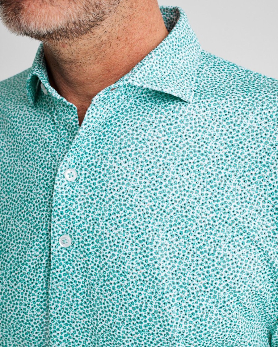 Men johnnie-O Polos | Baylor Printed Jersey Performance Polo Caicos