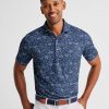 Men johnnie-O Polos | Tailgater 2.0 Printed Jersey Performance Polo Lake