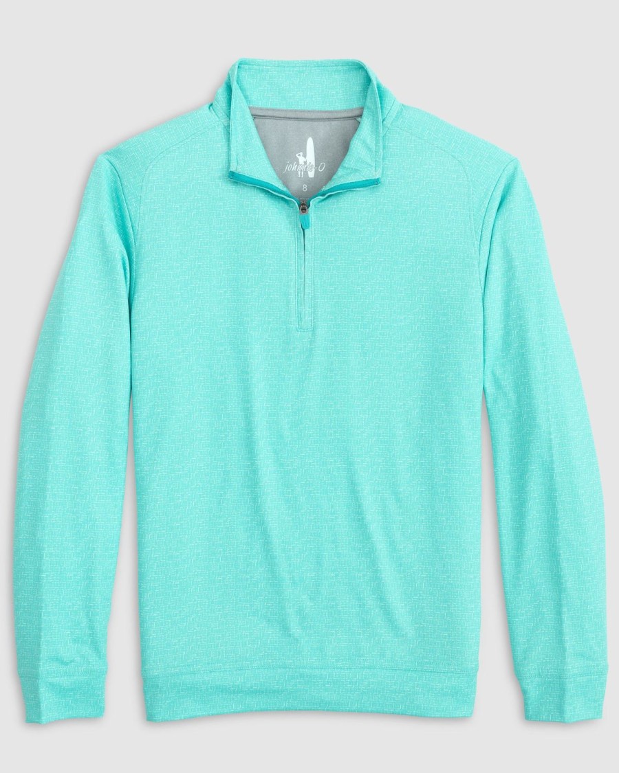 Kids johnnie-O Pullovers & Outerwear | Miltons Jr. Printed Performance 1/4 Zip Pullover Caicos