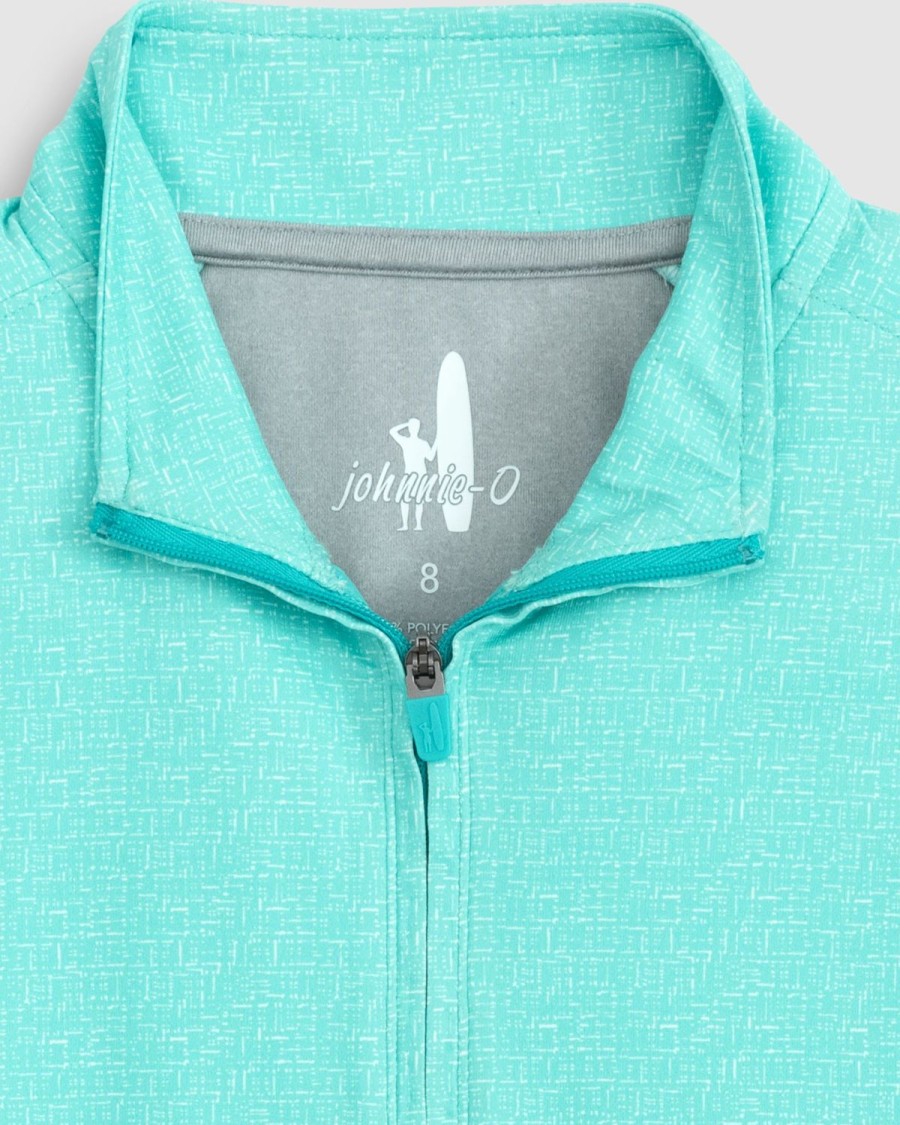 Kids johnnie-O Pullovers & Outerwear | Miltons Jr. Printed Performance 1/4 Zip Pullover Caicos