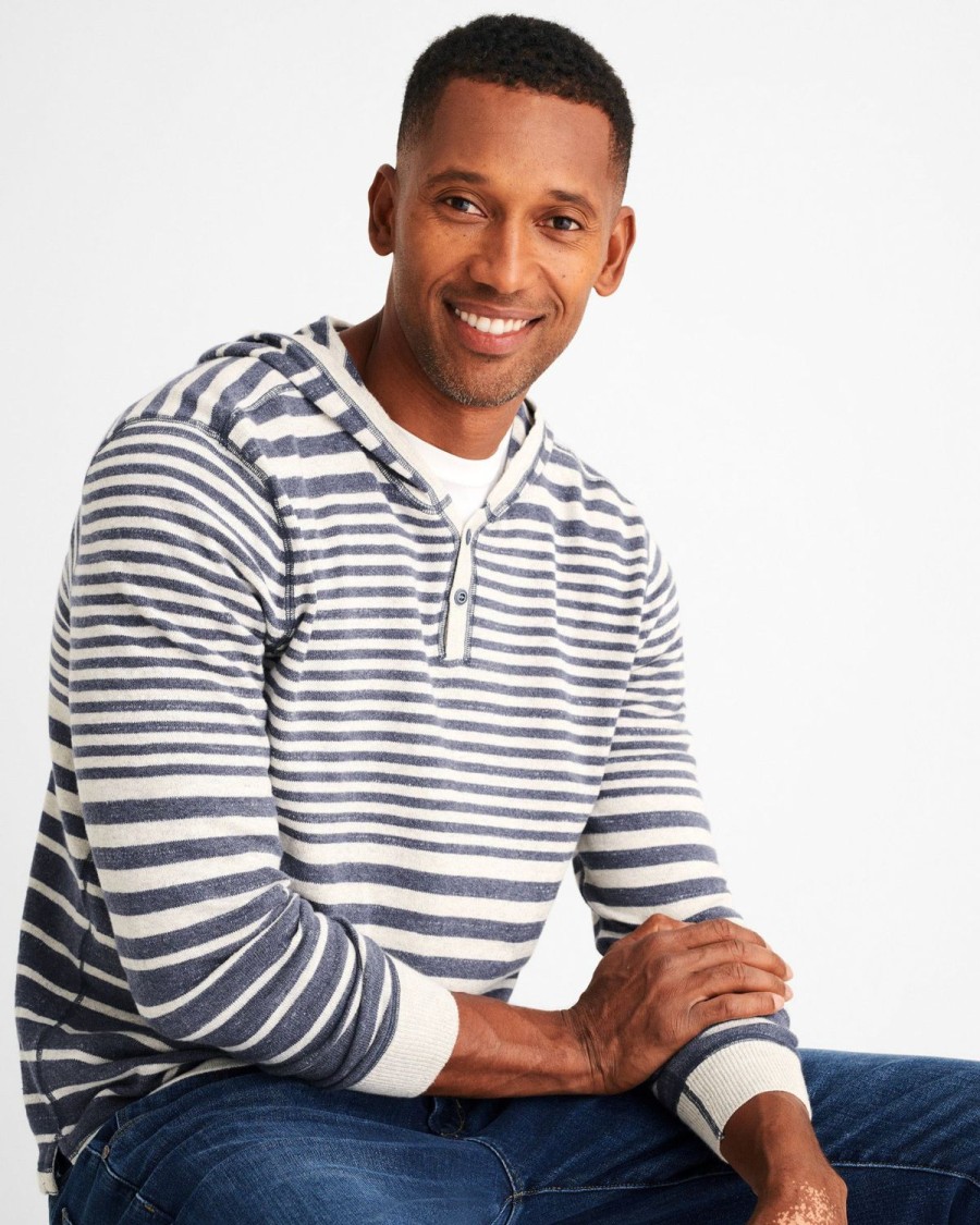 Men johnnie-O Sweaters | Goodall Henley Sweater Hoodie Oceanside