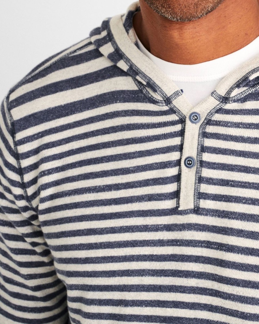 Men johnnie-O Sweaters | Goodall Henley Sweater Hoodie Oceanside