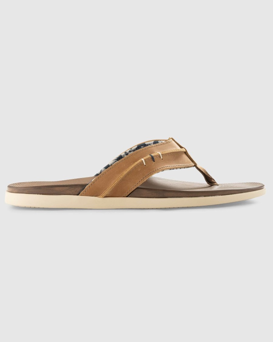 Men johnnie-O | Starboard Leather Sandal Taupe