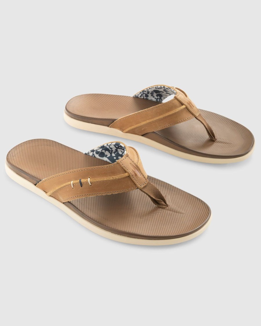 Men johnnie-O | Starboard Leather Sandal Taupe