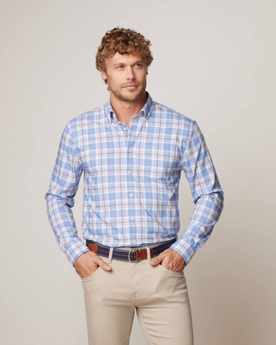 Men johnnie-O Button Up Shirts | Dume Performance Button Up Shirt Wake