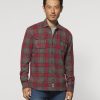 Men johnnie-O Button Up Shirts | Walton Stretch Flannel Lodge Shirt Charcoal