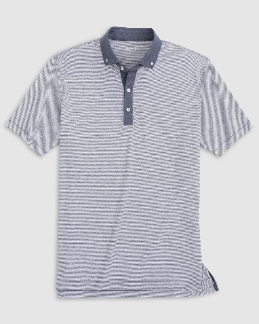 Men johnnie-O Polos | Walsh Striped Polo Heather Twilight