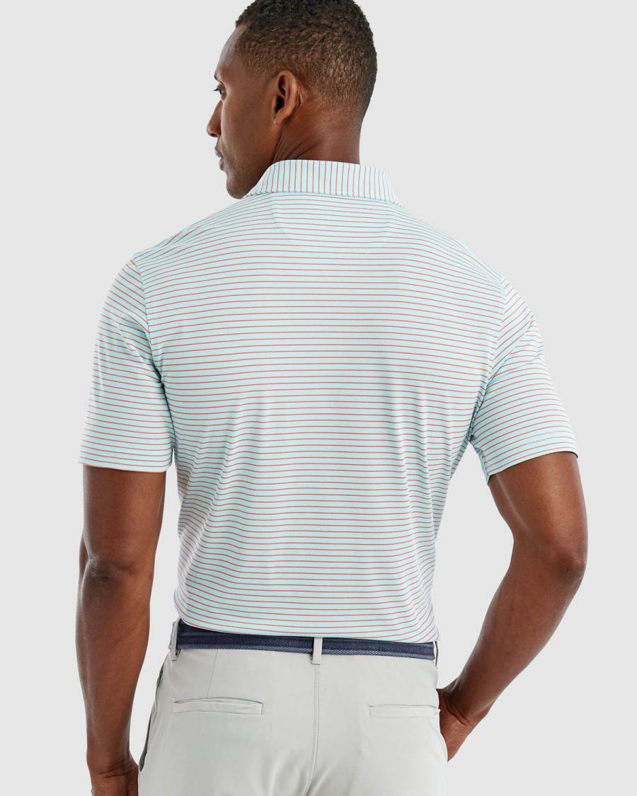 Men johnnie-O Polos | Hoover Striped Mesh Performance Polo Kay