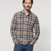 Men johnnie-O Button Up Shirts | Coggins Stretch Flannel Lodge Shirt Light Gray