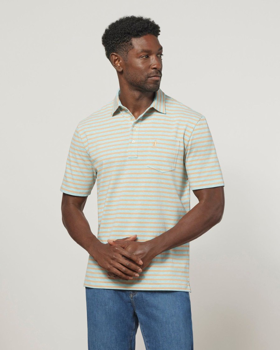 Men johnnie-O Polos | The Original Polo - Atkins Stripe Blue Crush