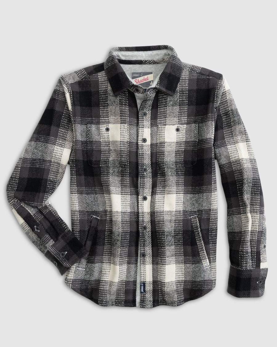 Kids johnnie-O Pullovers & Outerwear | Jerome Jr. Flannel Shacket Charcoal