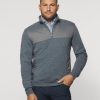 Men johnnie-O Quarter-Zips | Odin Mixed Media Performance 1/4 Zip Pullover Charcoal