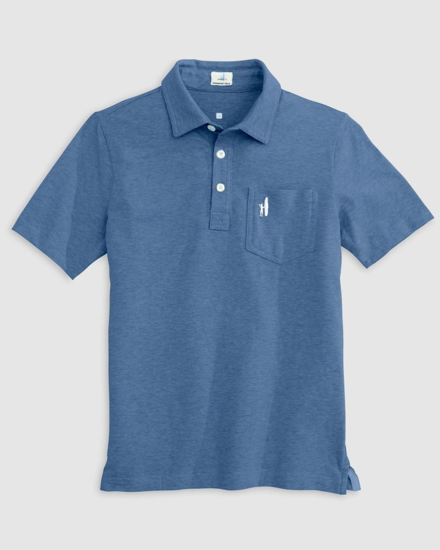 Kids johnnie-O Polos | The Original Jr. Polo - Heathered Oceanside