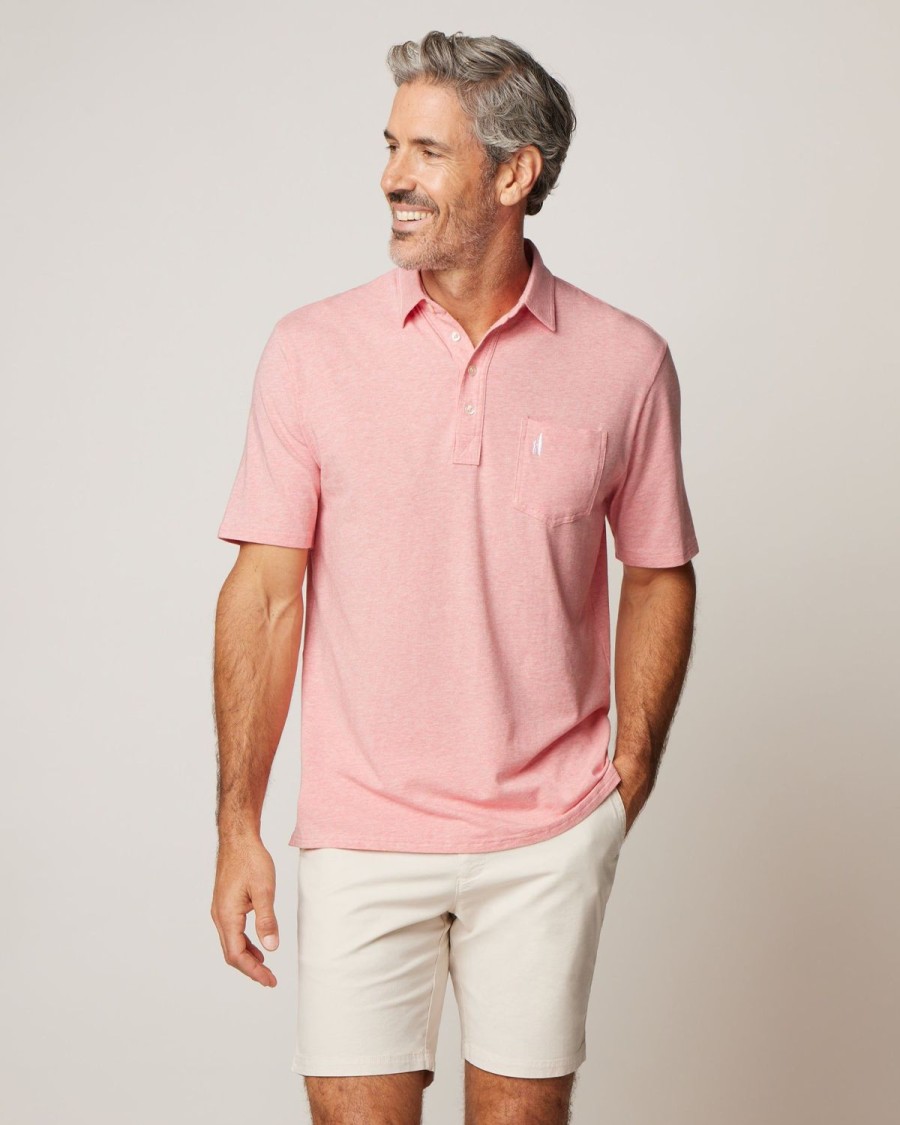 Men johnnie-O Polos | The Heathered Original Polo 2.0 Pomegranate