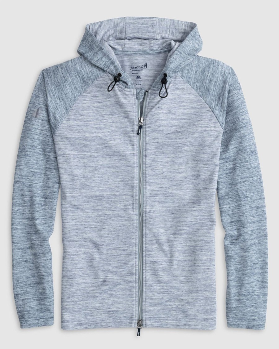 Men johnnie-O Sweatshirts & Hoodies | Daniel Performance Full Zip Hoodie Wake