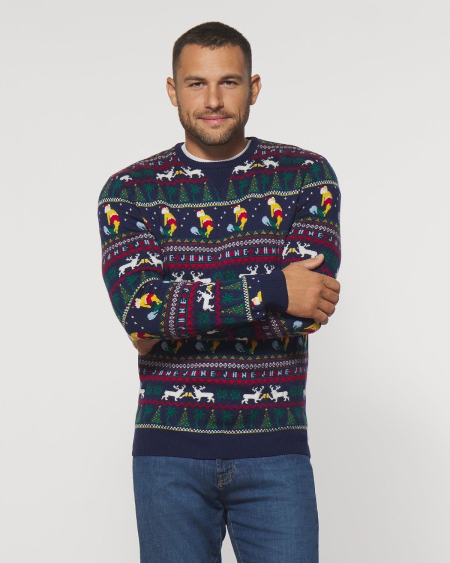 Men johnnie-O Sweaters | Cheers 'N' Beers Holiday Crewneck Sweater Twilight