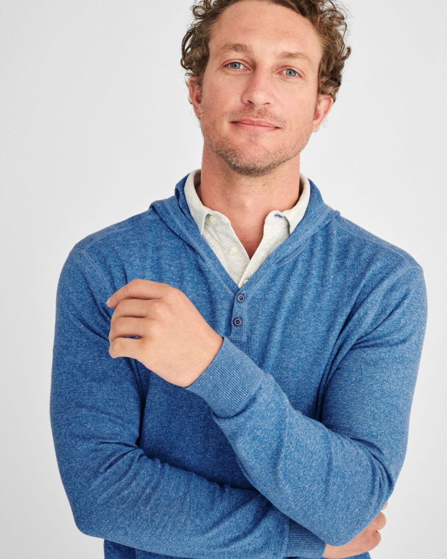 Men johnnie-O Sweaters | Geron Henley Sweater Hoodie Oceanside