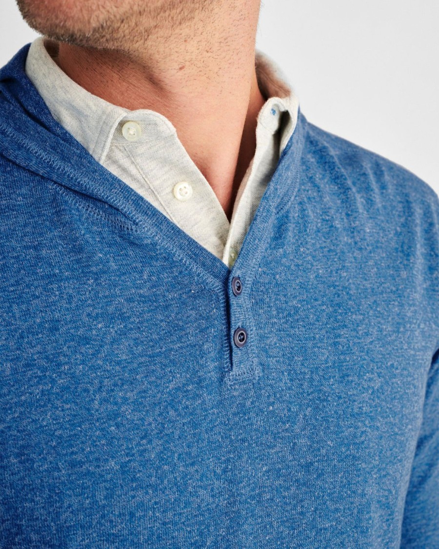 Men johnnie-O Sweaters | Geron Henley Sweater Hoodie Oceanside