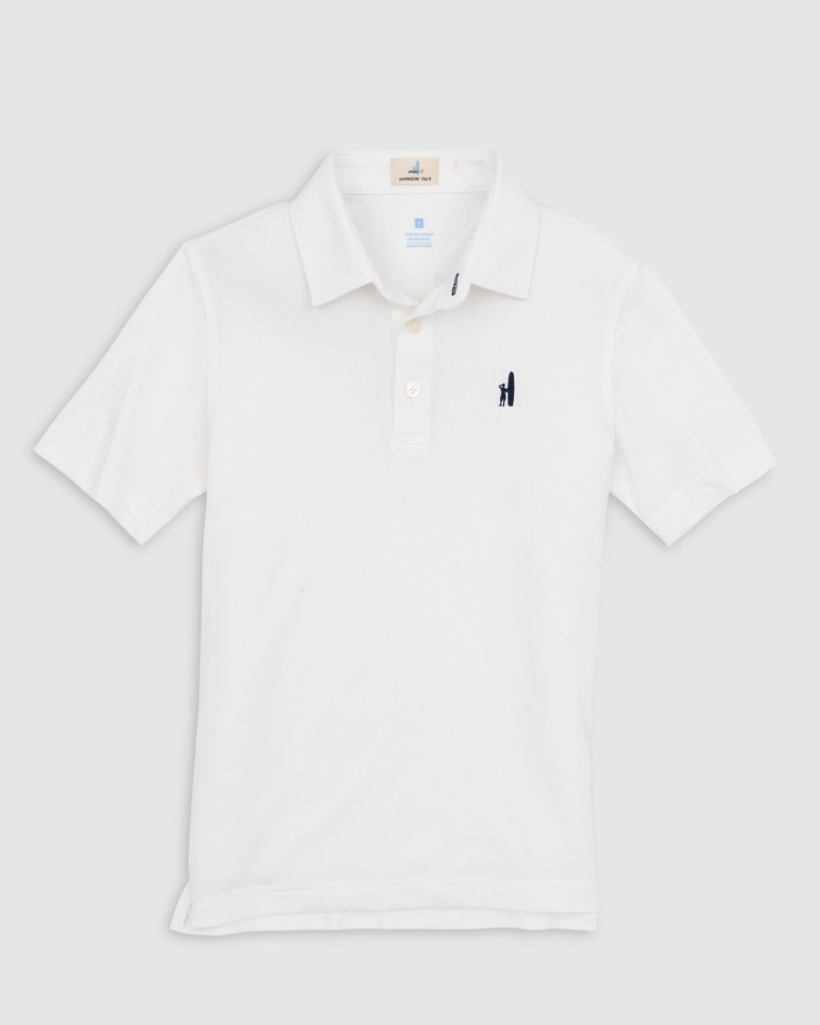 Kids johnnie-O Polos | Fairway Jr. Mesh Performance Polo White