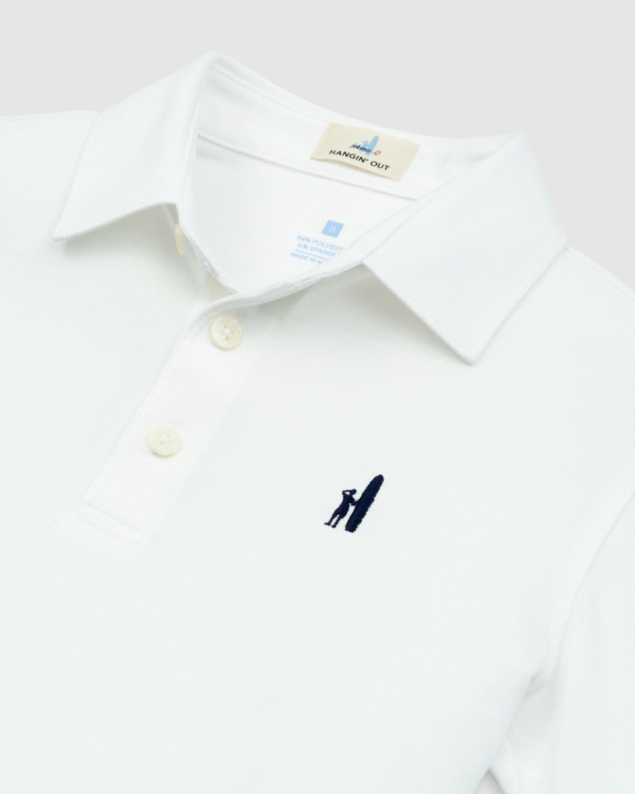 Kids johnnie-O Polos | Fairway Jr. Mesh Performance Polo White